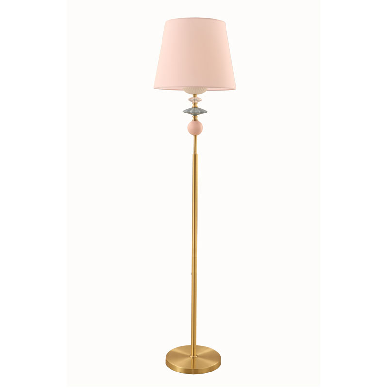 Фарфоровый торшер Sandy Gold Drum Shade
