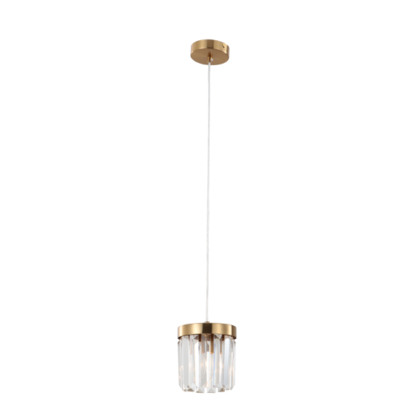 Одиночный e14 Base Zone Gold K9 Crystal Penden Light