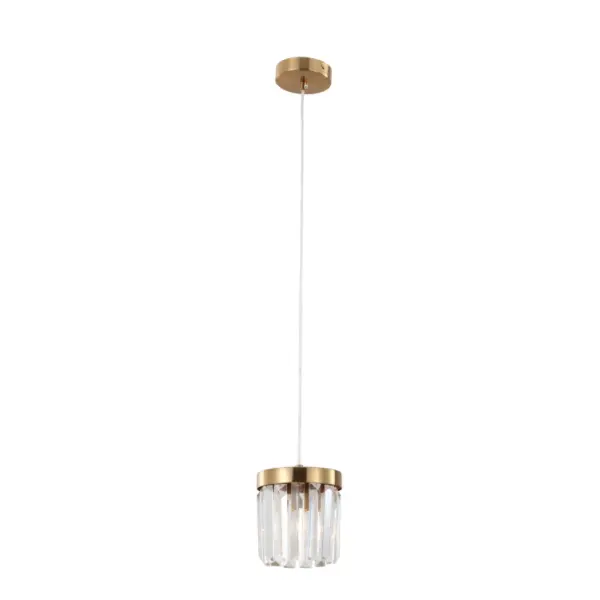 Одиночный e14 Base Zone Gold K9 Crystal Penden Light